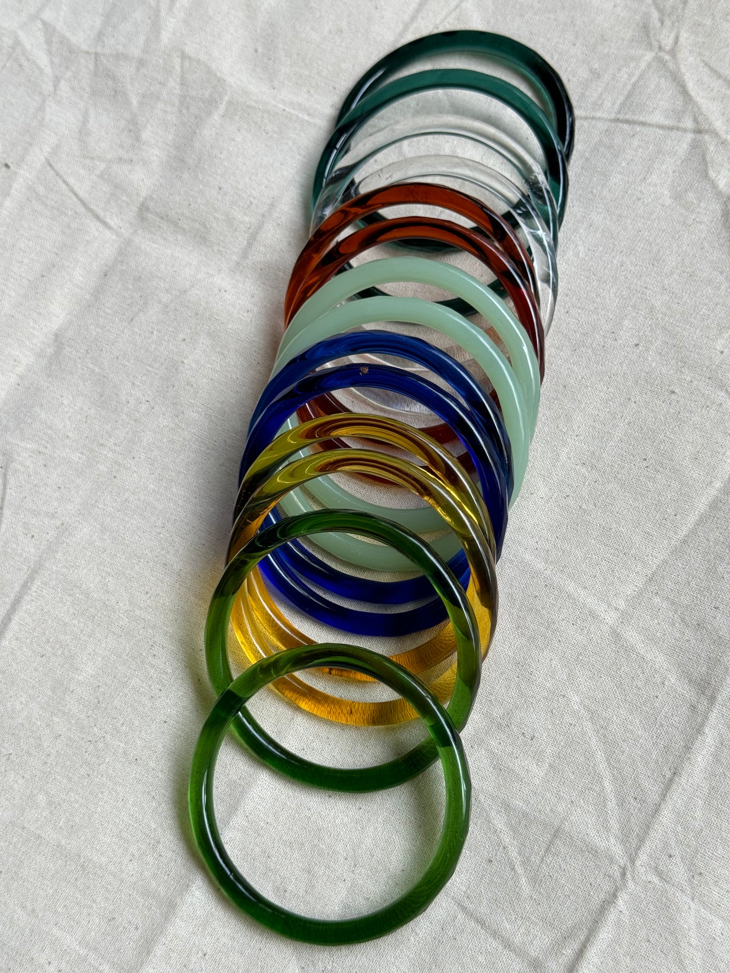 Cut work glass handcrafted bangle - single