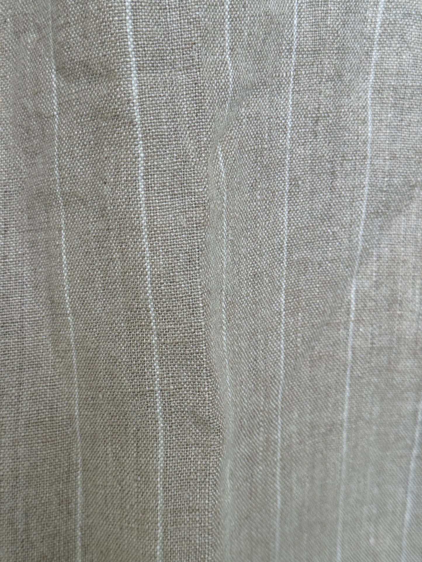 Beige stripes raglan sleeves handwoven full sleeves linen shirt for men