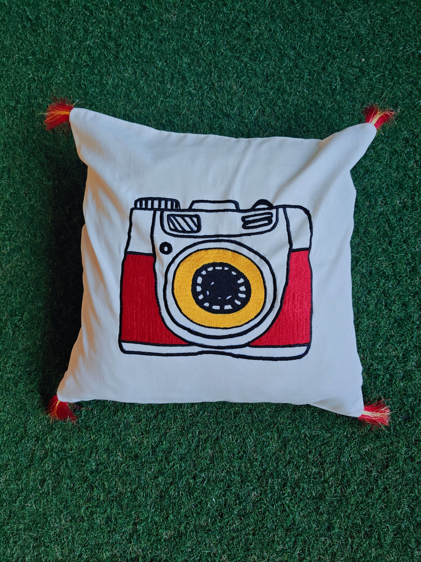 Applique / embroidered cushion covers - 16x16 inch