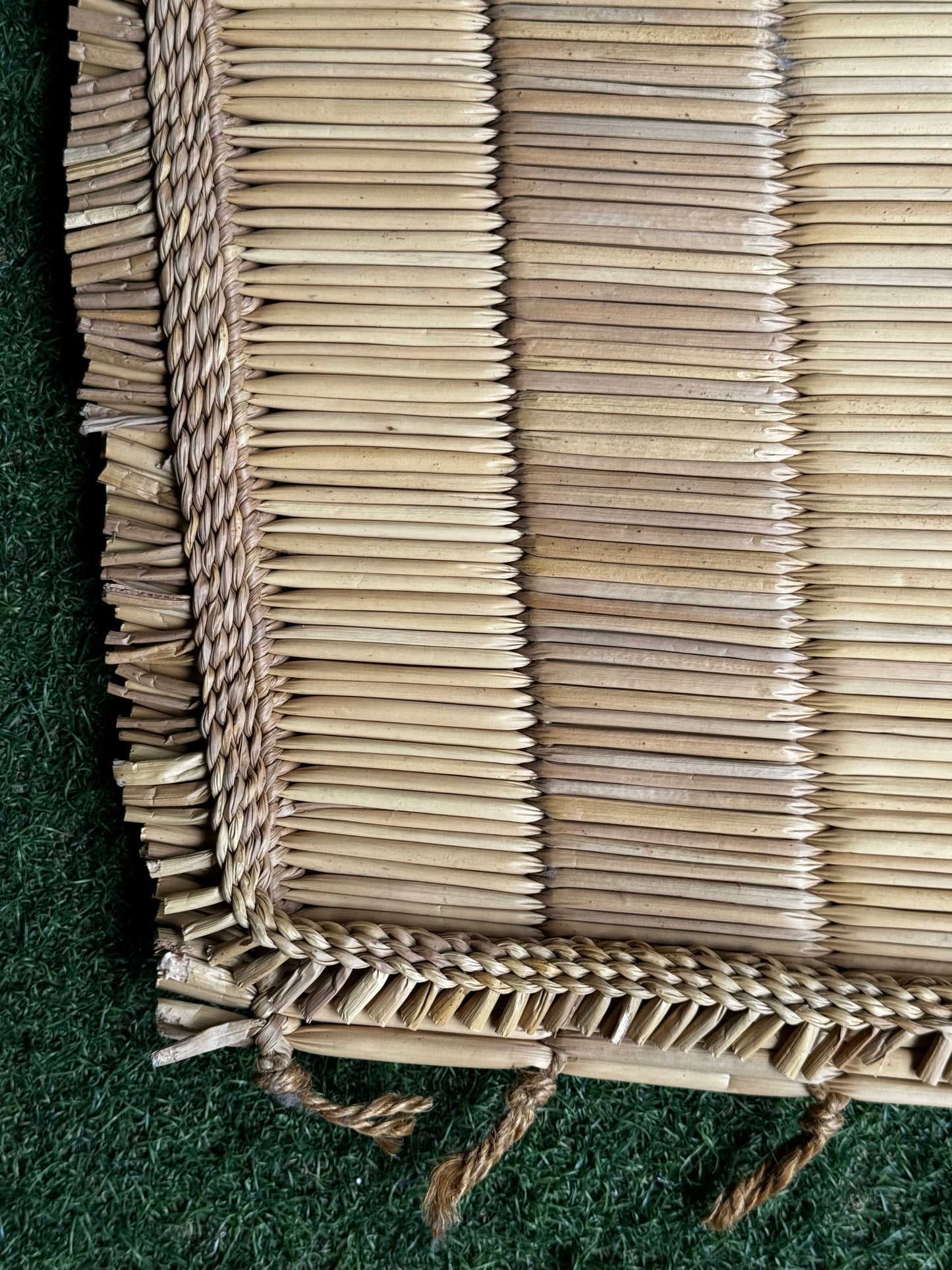 Rectangular water reed carpet 72 x 33 inches