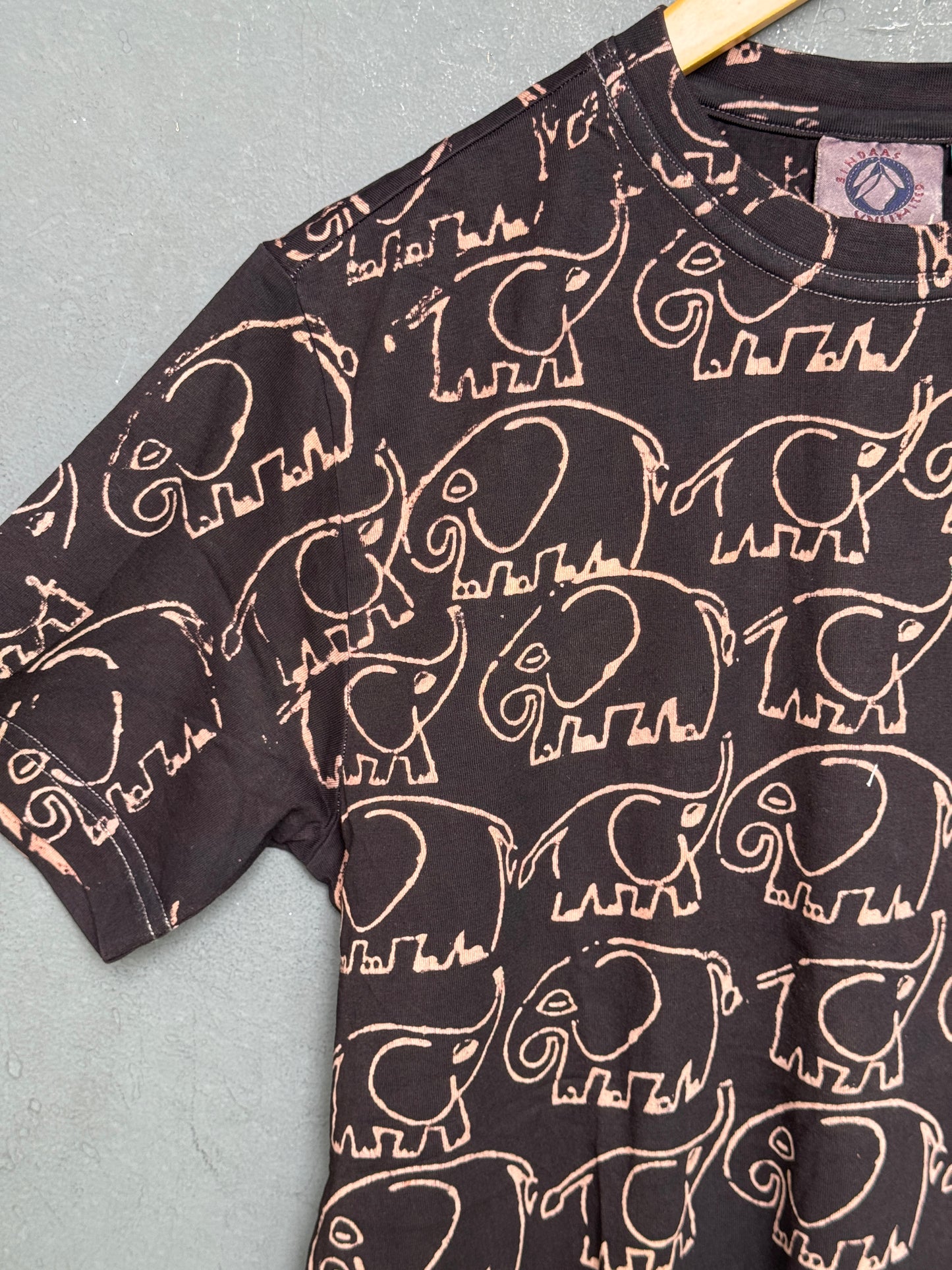 Quirky tees - hand block printed, natural dyed, mens cotton t-shirt