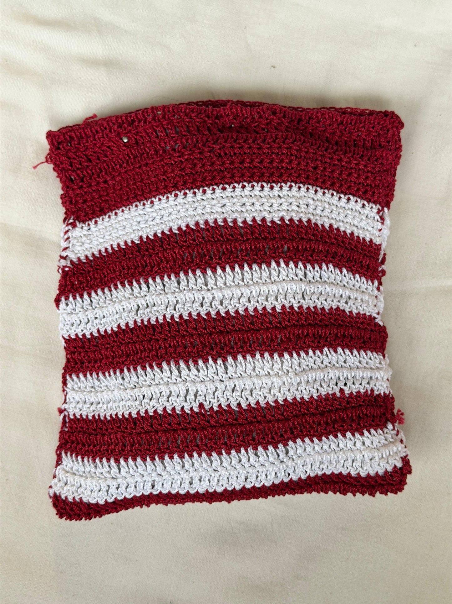 Buttoned crochet pouch - handcrafted - color options available
