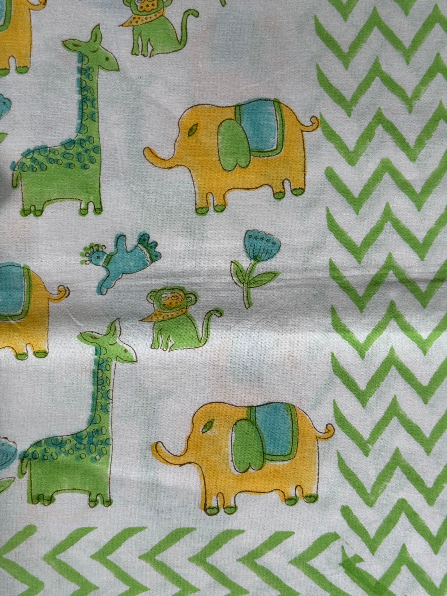 Cute prints single bedsheet & pillow cover in hand block printed pure cotton - multiple designs available