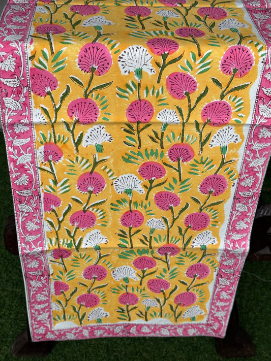 8 seater table runners - Hand block printed cotton - click to see design options