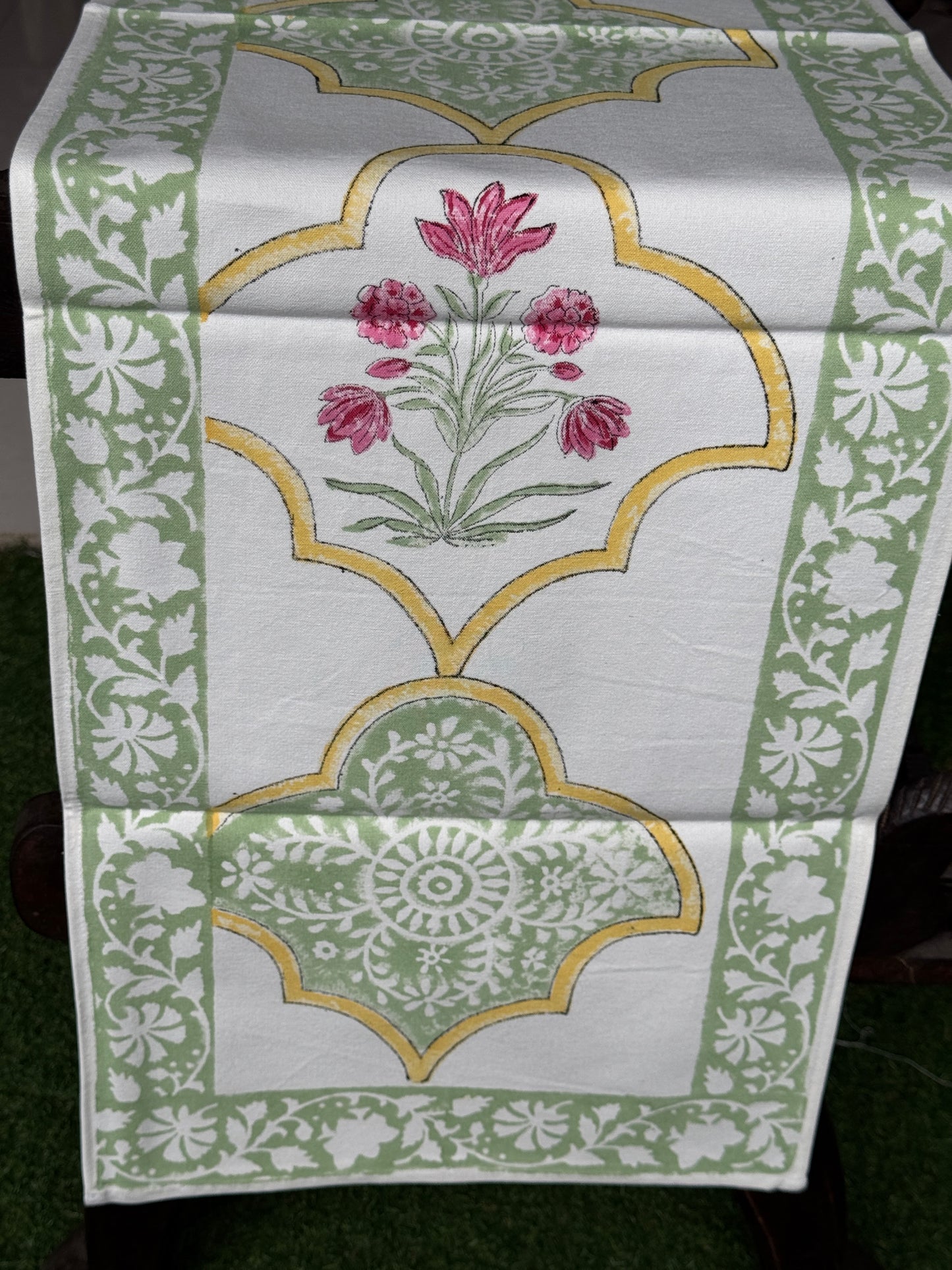8 seater table runners - Hand block printed cotton - click to see design options