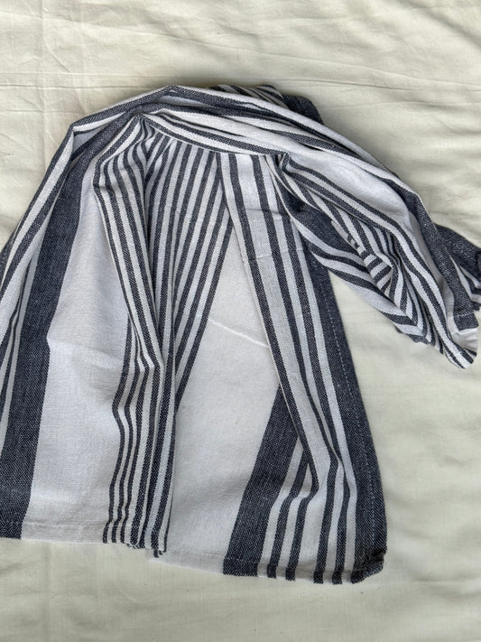 Kitchen towels - Grey and white stripes 6 pc set