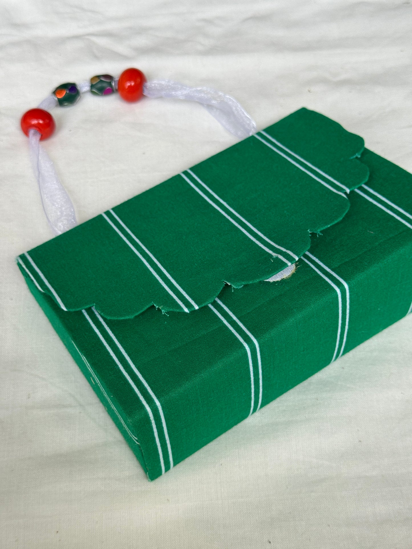 Small Fabric based hard hand bag - light n cute handcrafted purse