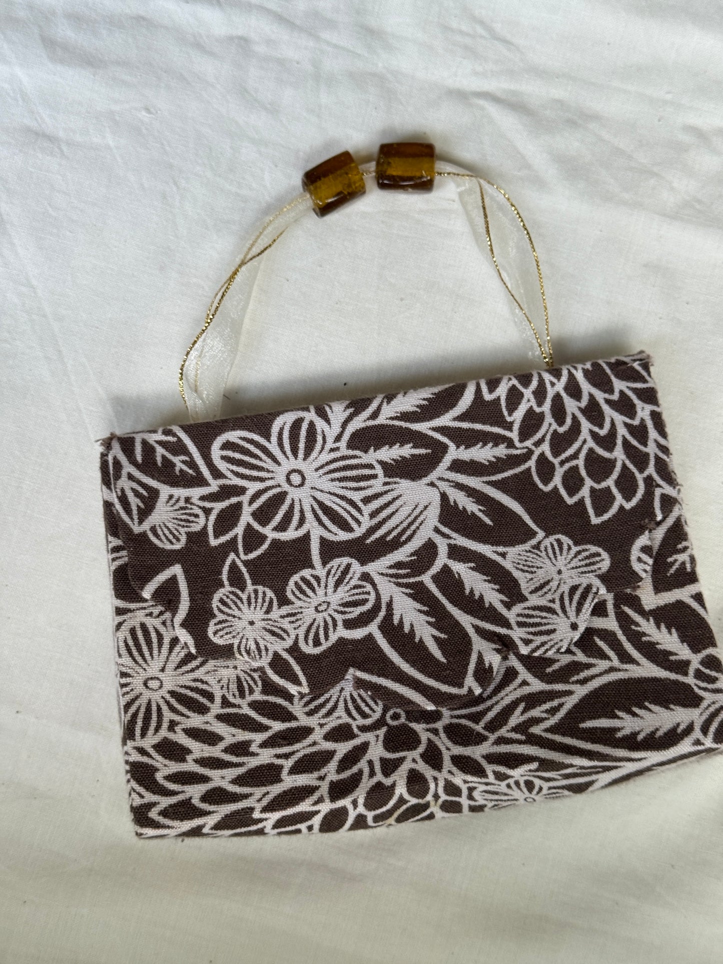 Small Fabric based hard hand bag - light n cute handcrafted purse