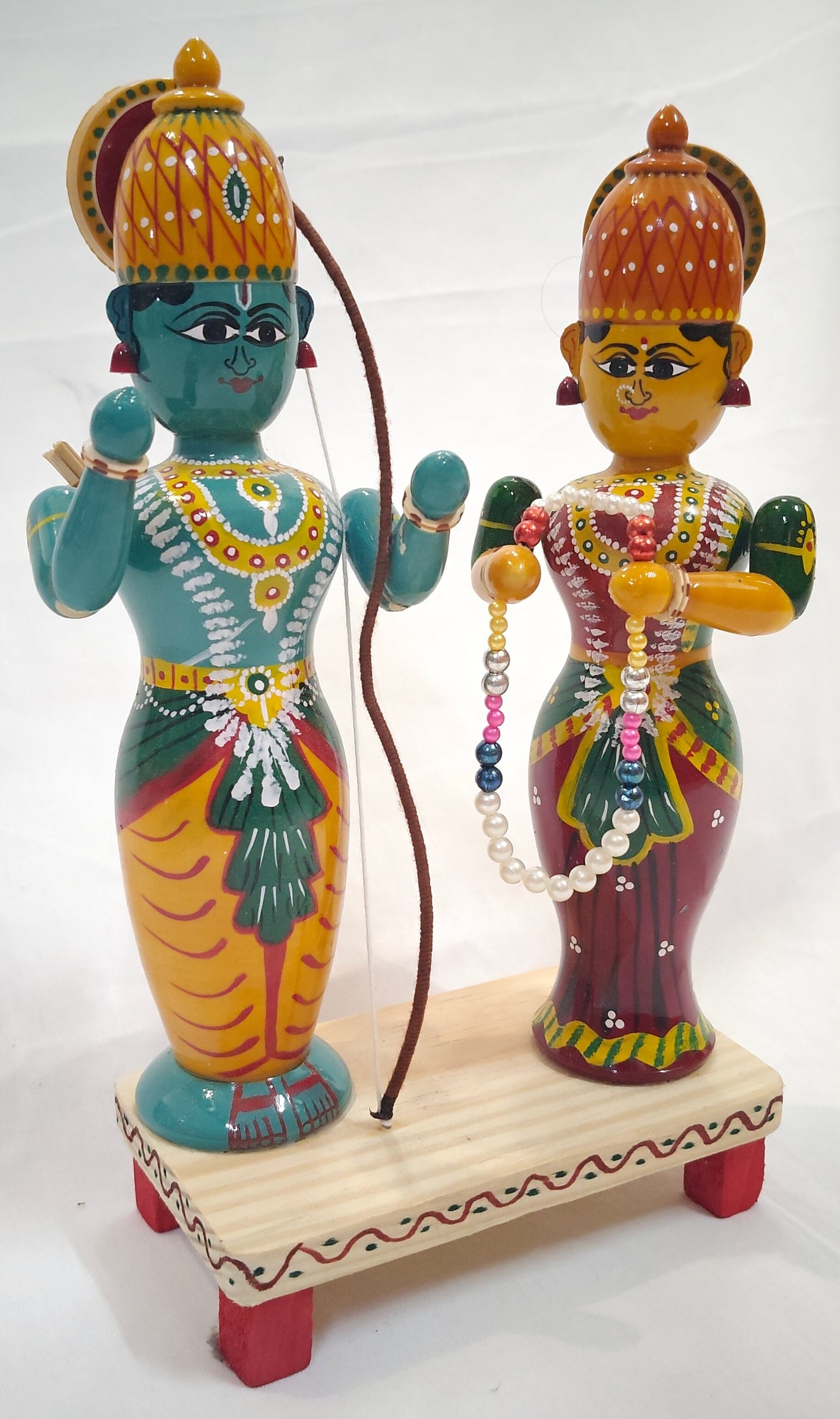 Sita and Ram wedding parinayam- Etikoppaka Wooden handcrafted decor