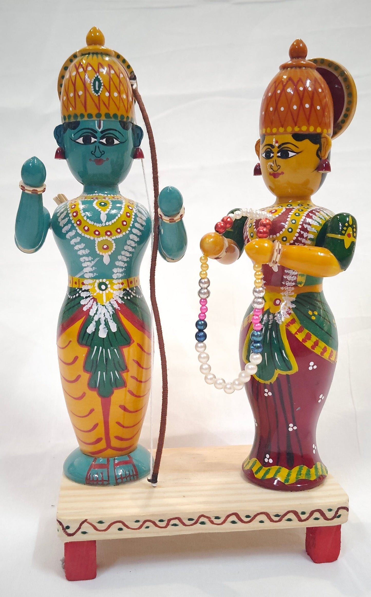Sita and Ram wedding parinayam- Etikoppaka Wooden handcrafted decor