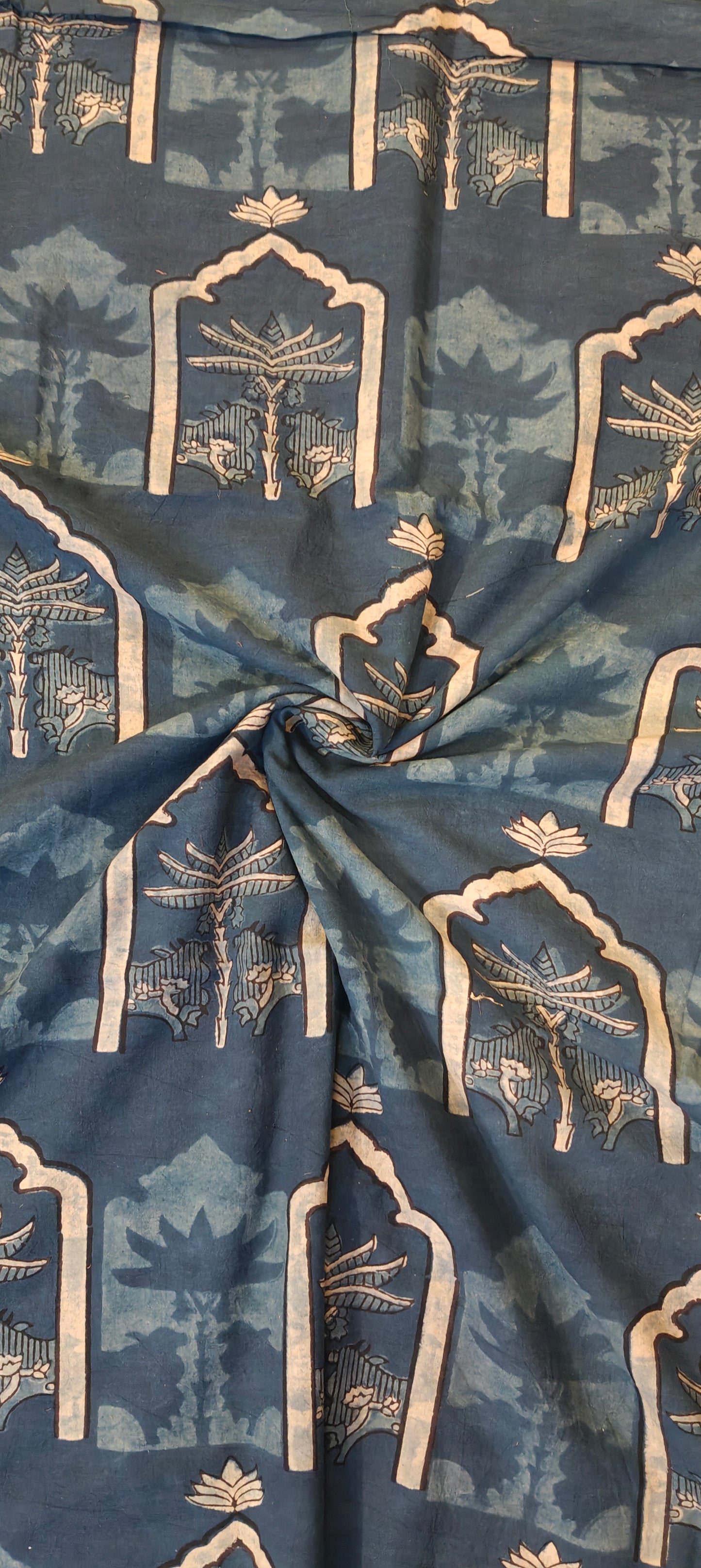 Ajrakh cotton Handblock printed fabric