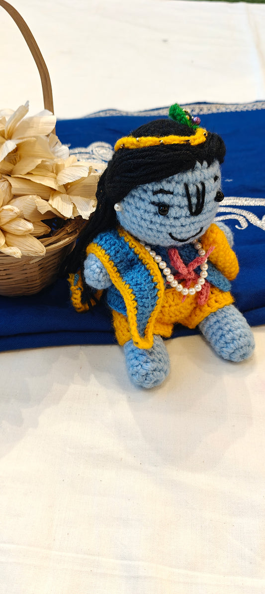 Cute krishna - handcrafted crochet decor