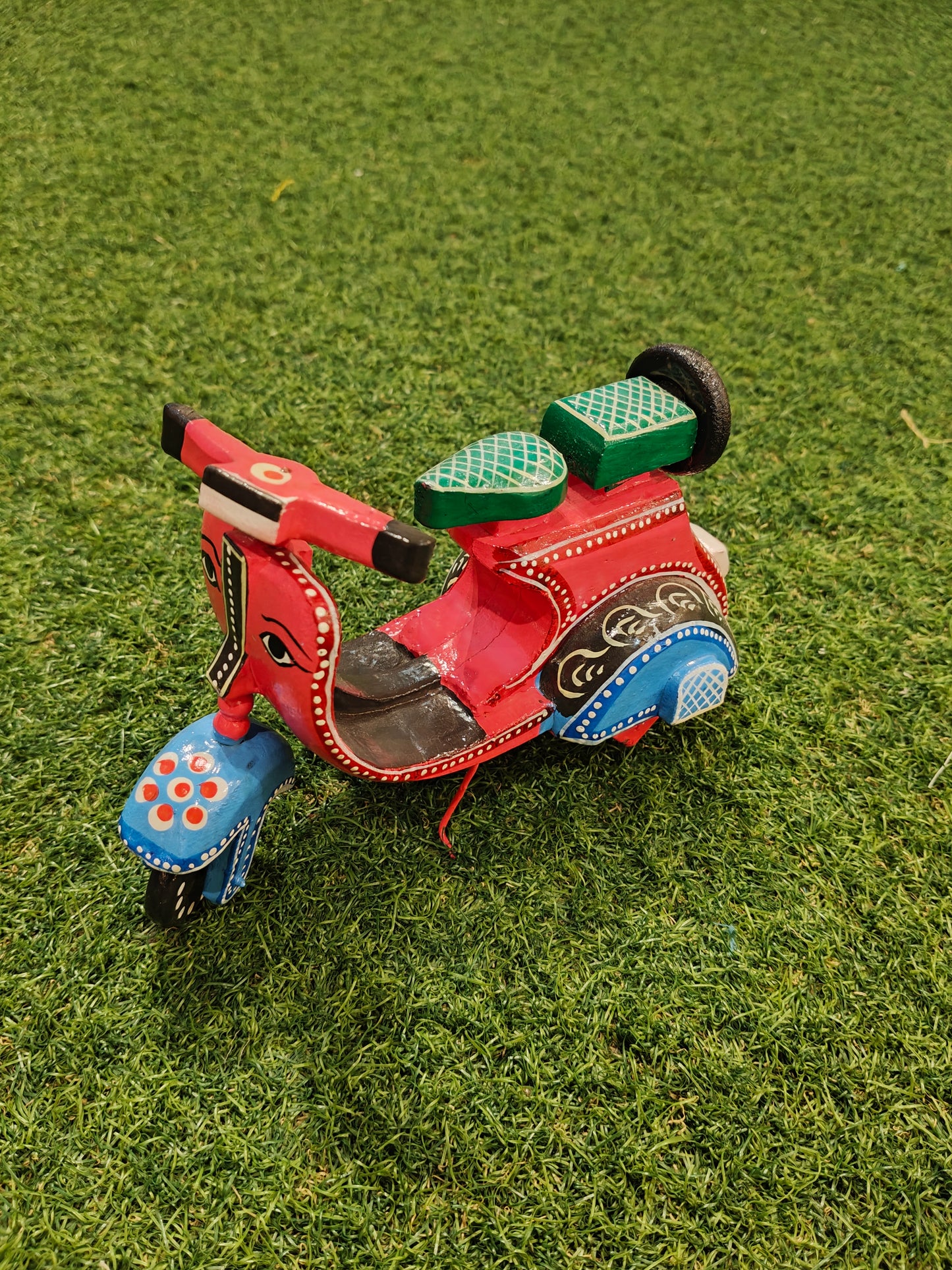 Scooter - Hand painted wooden decorative