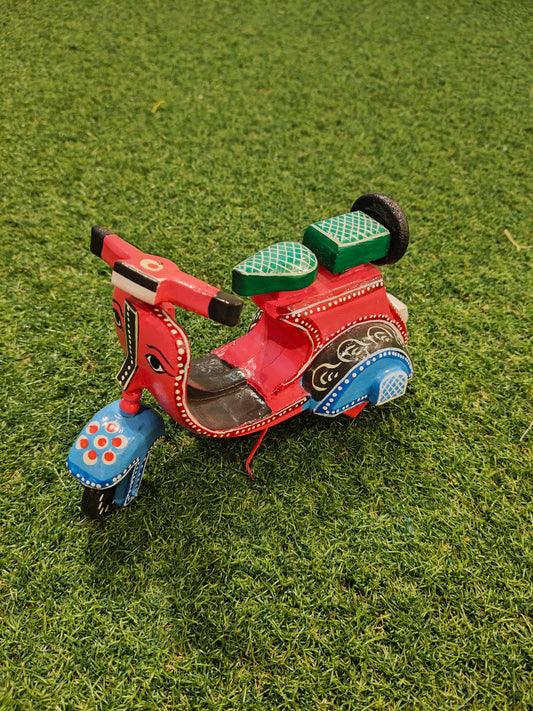Scooter - Hand painted wooden decorative