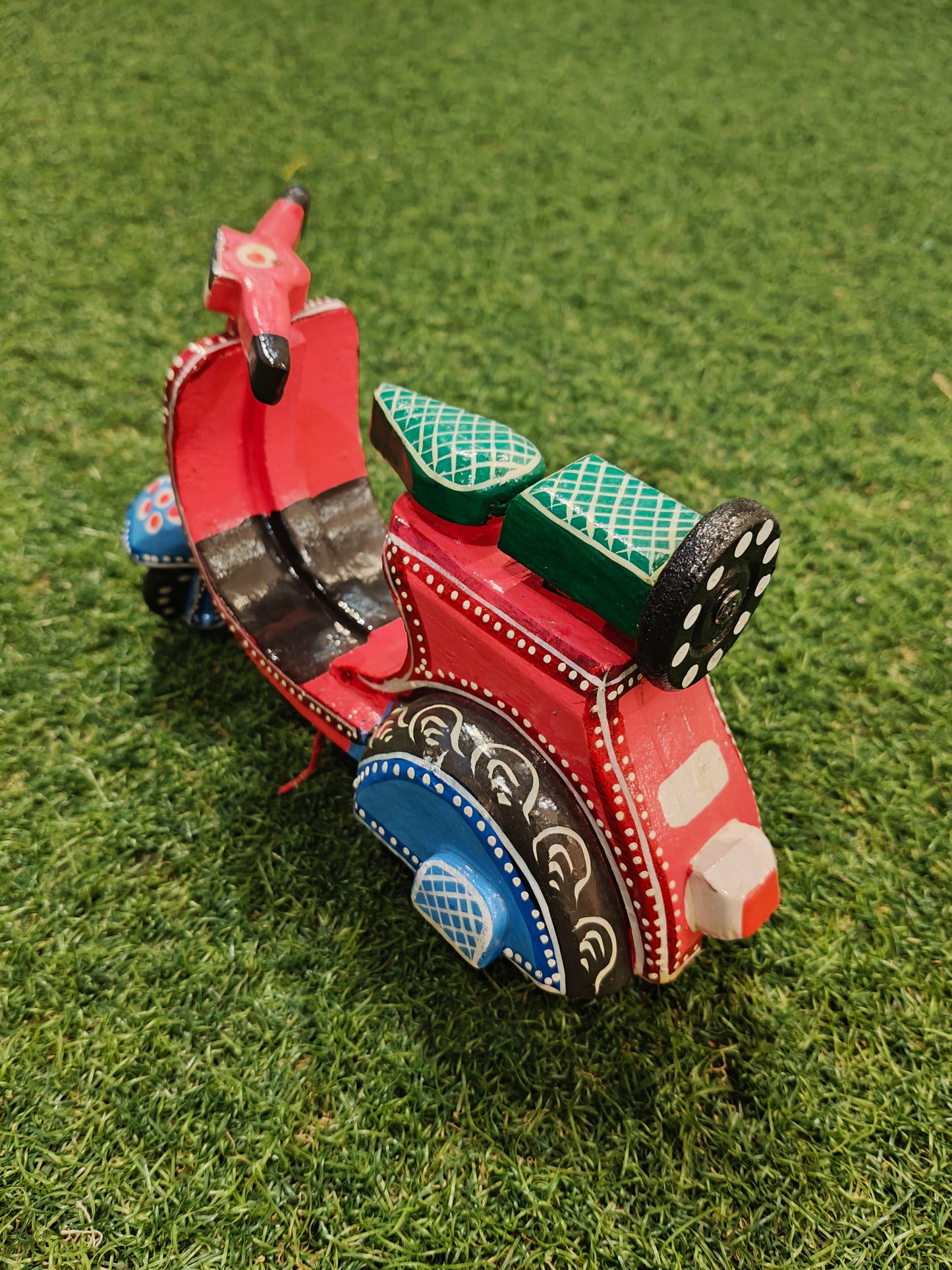 Scooter - Hand painted wooden decorative