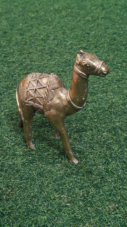 Adorable Camel - Handcrafted brass decor