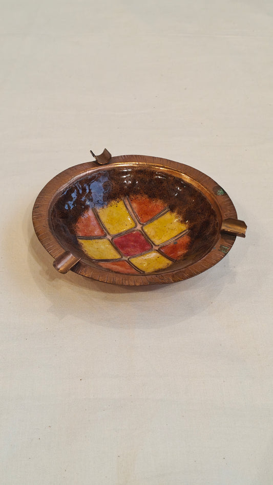 Copper enamel Handcrafted Ash tray