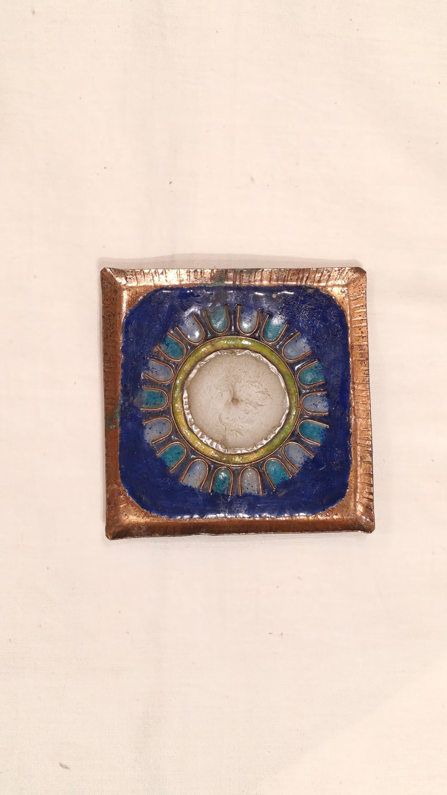Copper enamel Handcrafted t-light holder