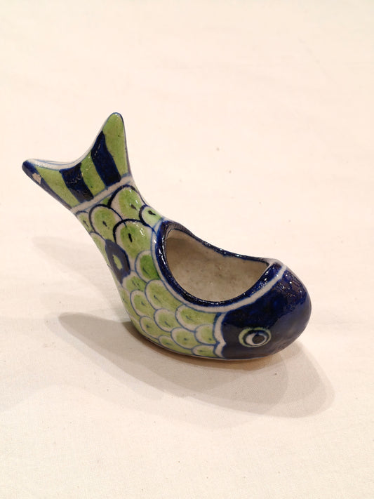 Blue pottery Handcrafted Fish multipurpose holder / platter