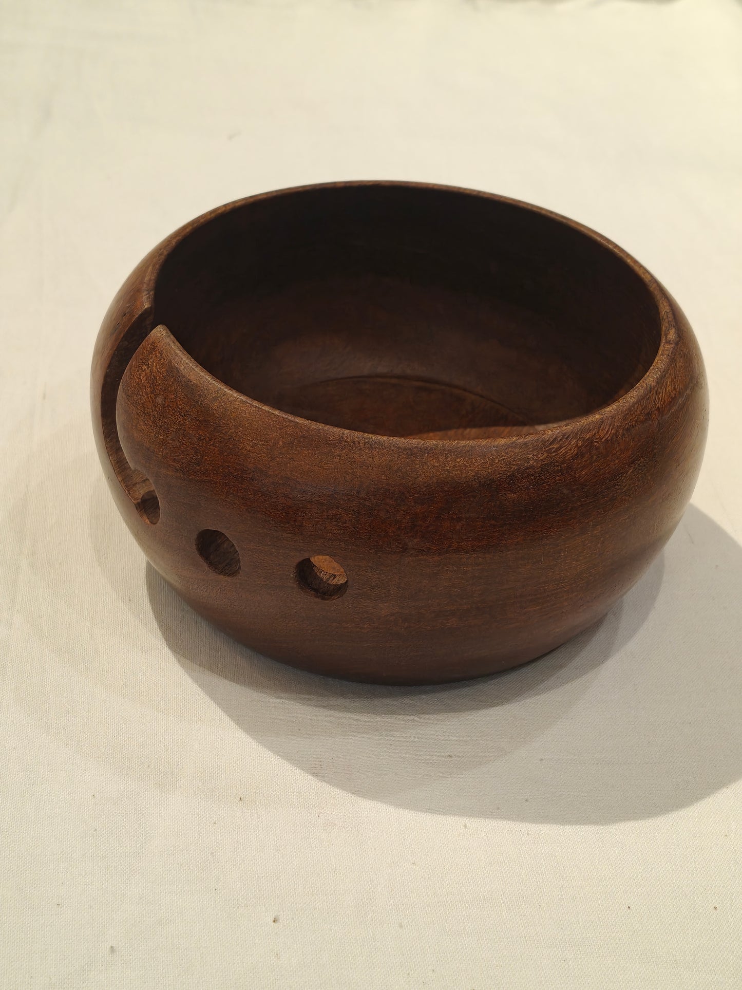 Handcrafted Wooden knitting yarn bowls with designer wall
