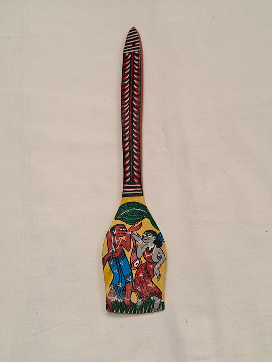 Wooden handpainted spatula