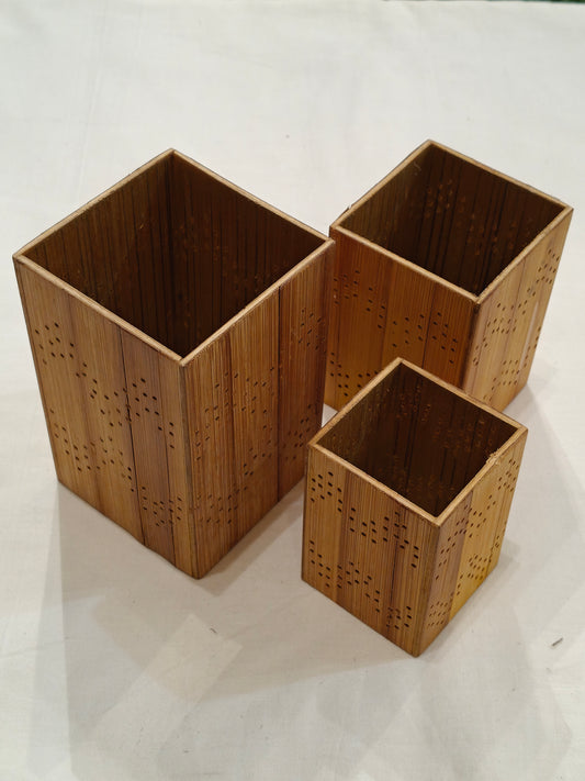 Wooden pen stand / organizer - set of 3 different sizes
