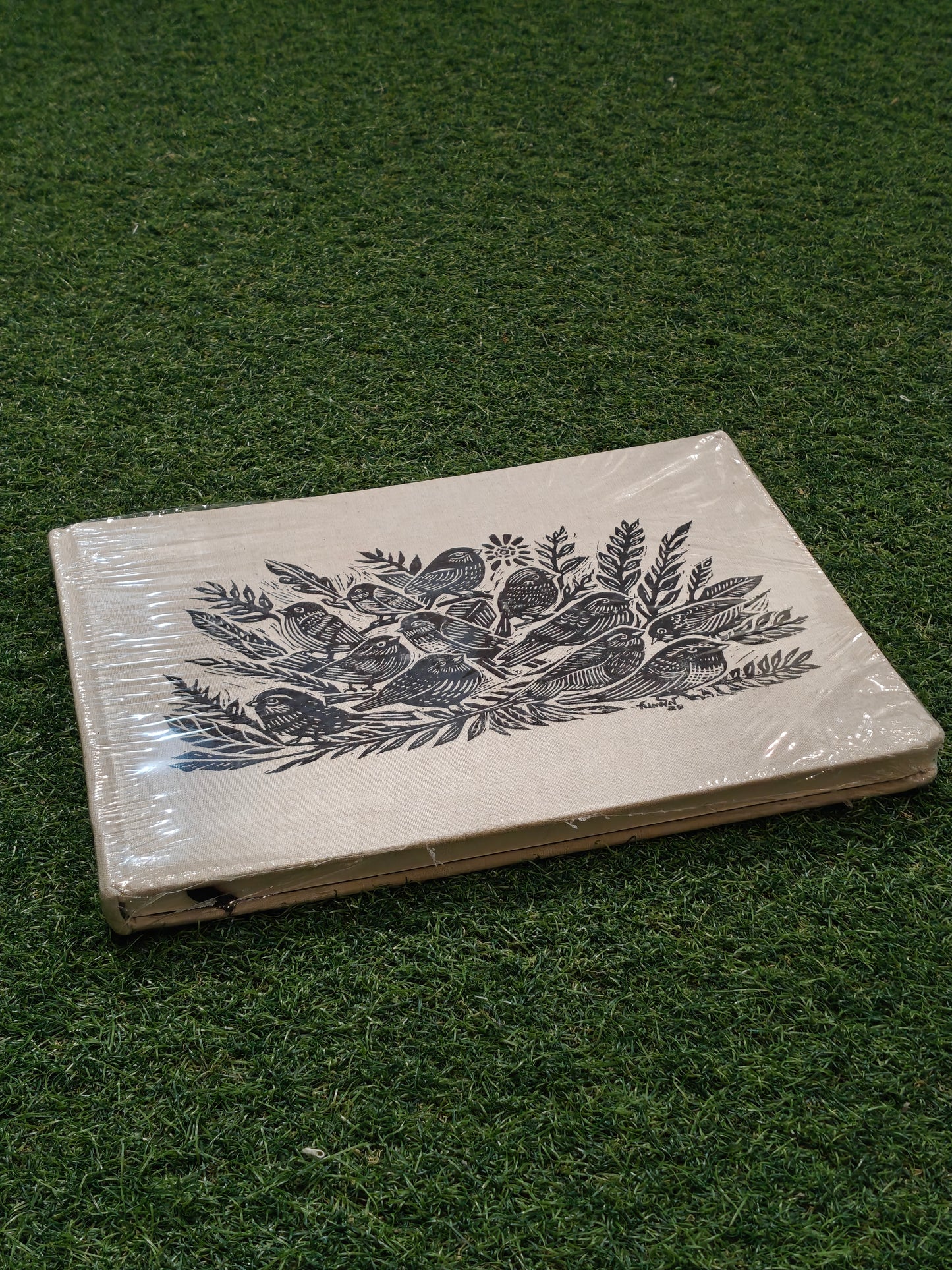 GSM 120 maplitho paper hand bound sketchbook with print of original art as hard cover