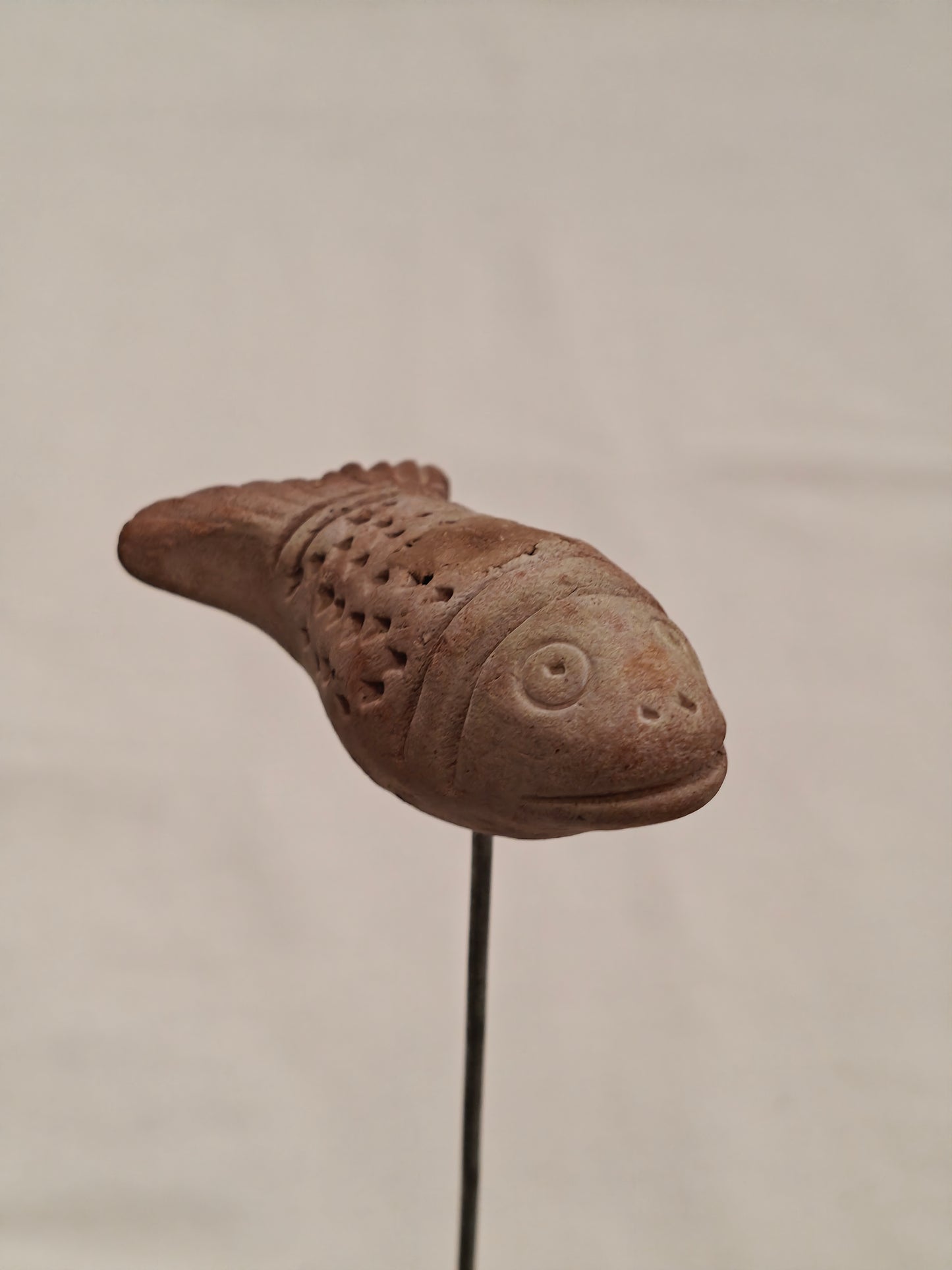 Handcrafted with clay garden stick