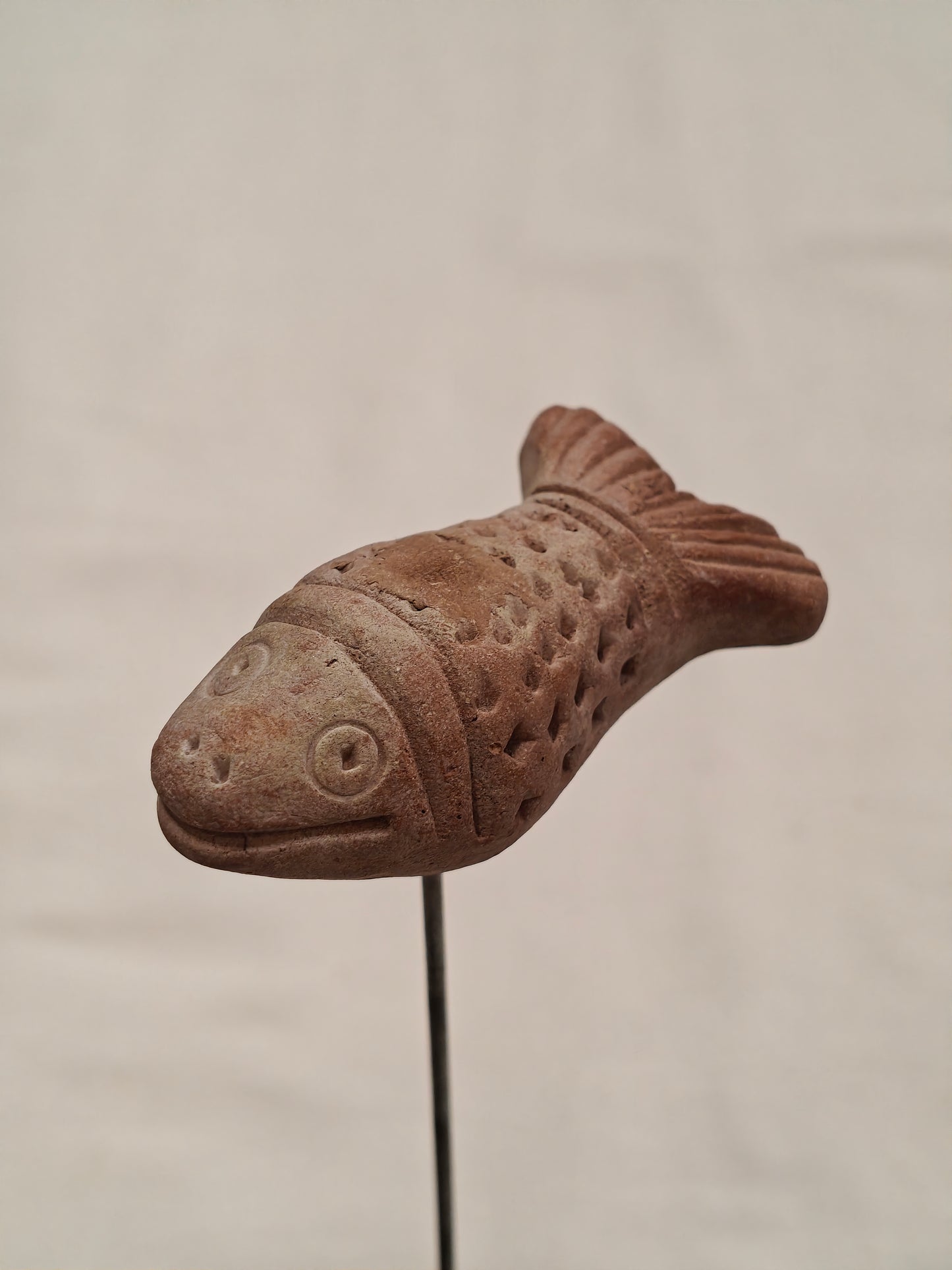 Handcrafted with clay garden stick