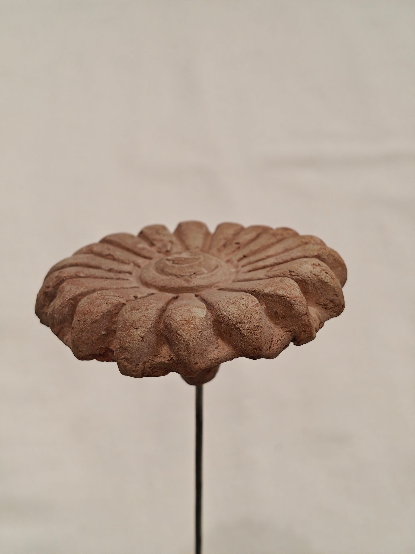 Handcrafted with clay garden stick