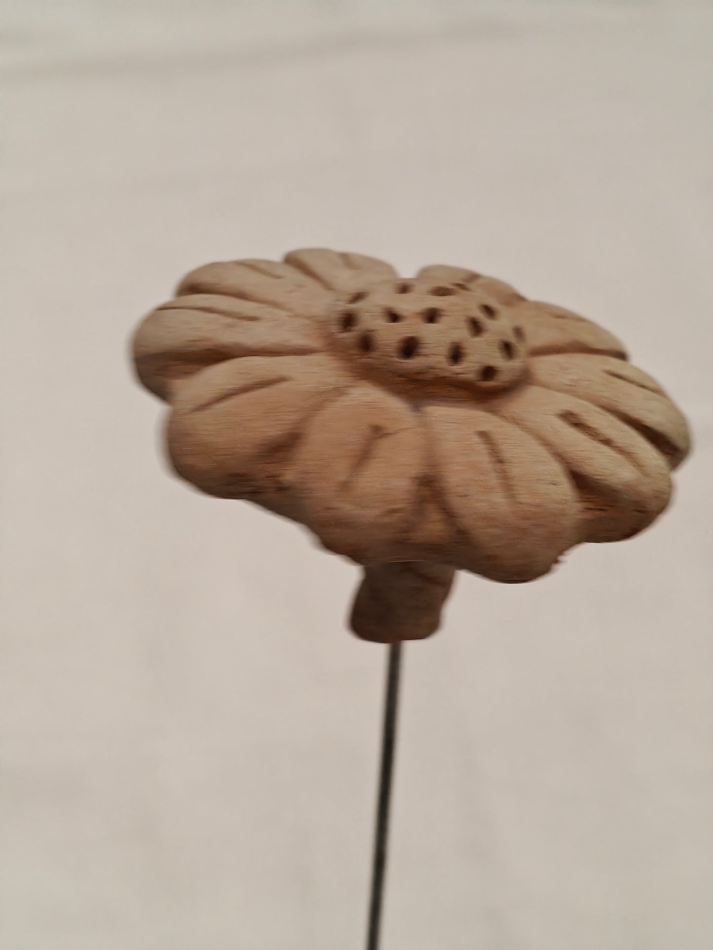 Handcrafted with clay garden stick