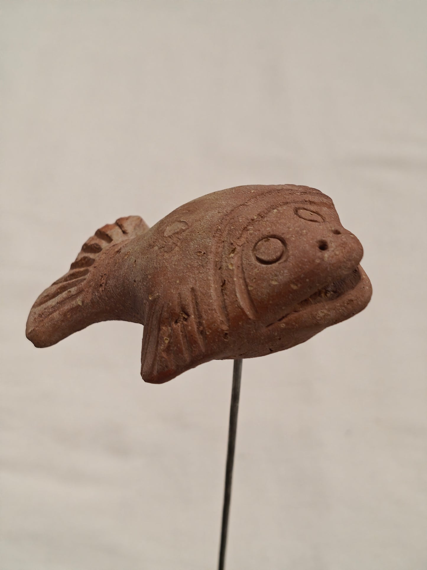 Handcrafted with clay garden stick