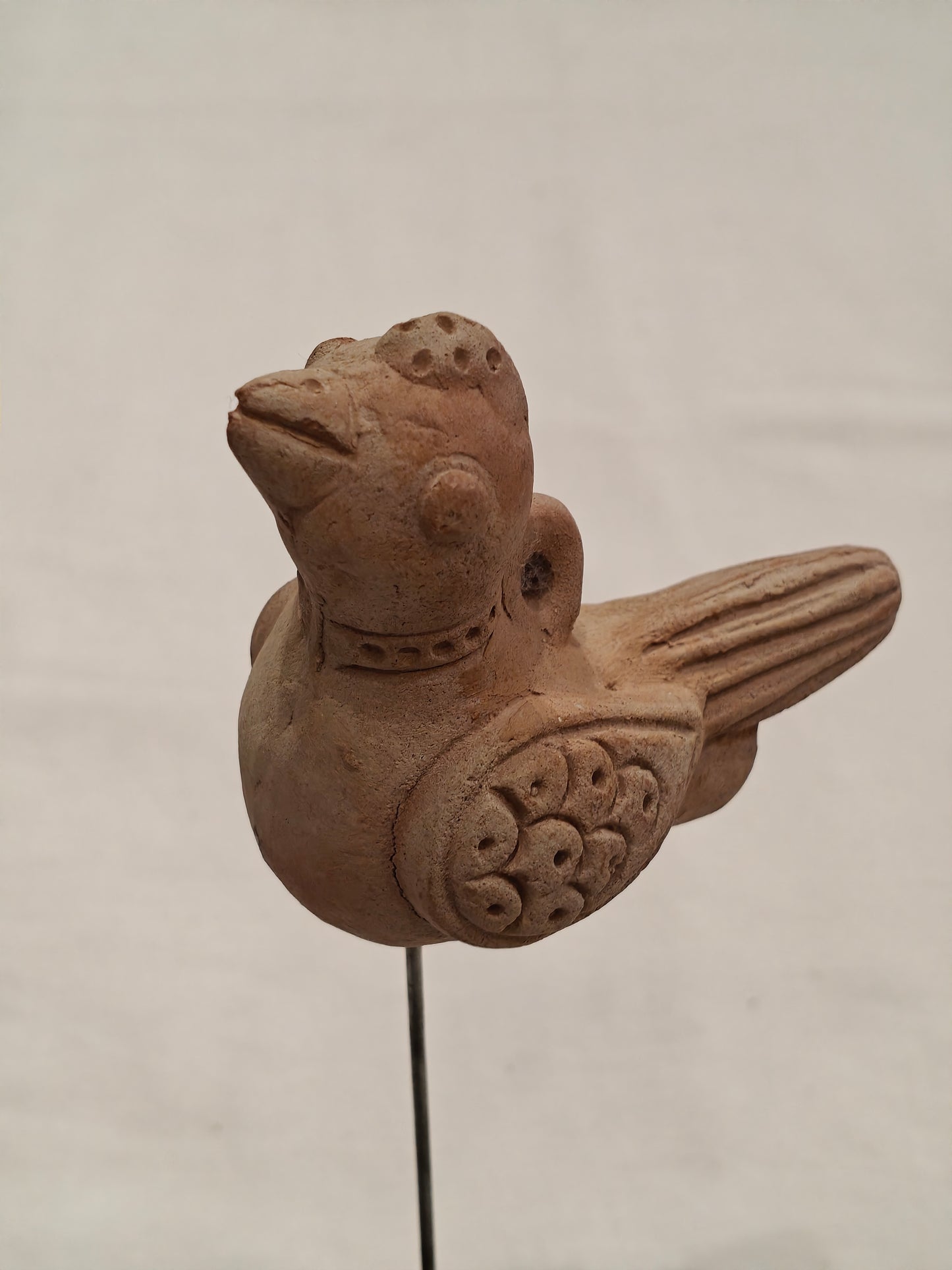 Handcrafted with clay garden stick