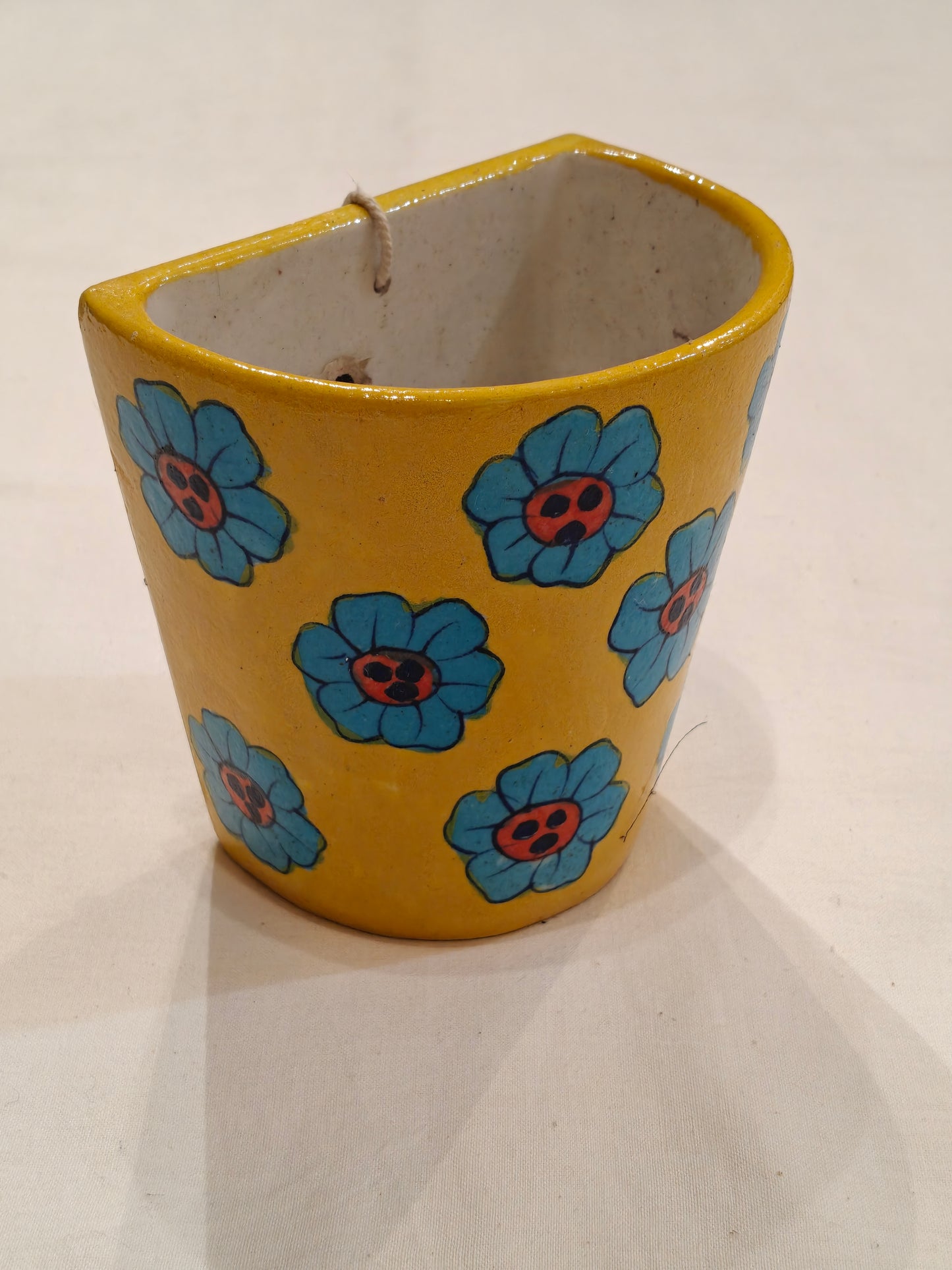 Wall planter - Blue pottery