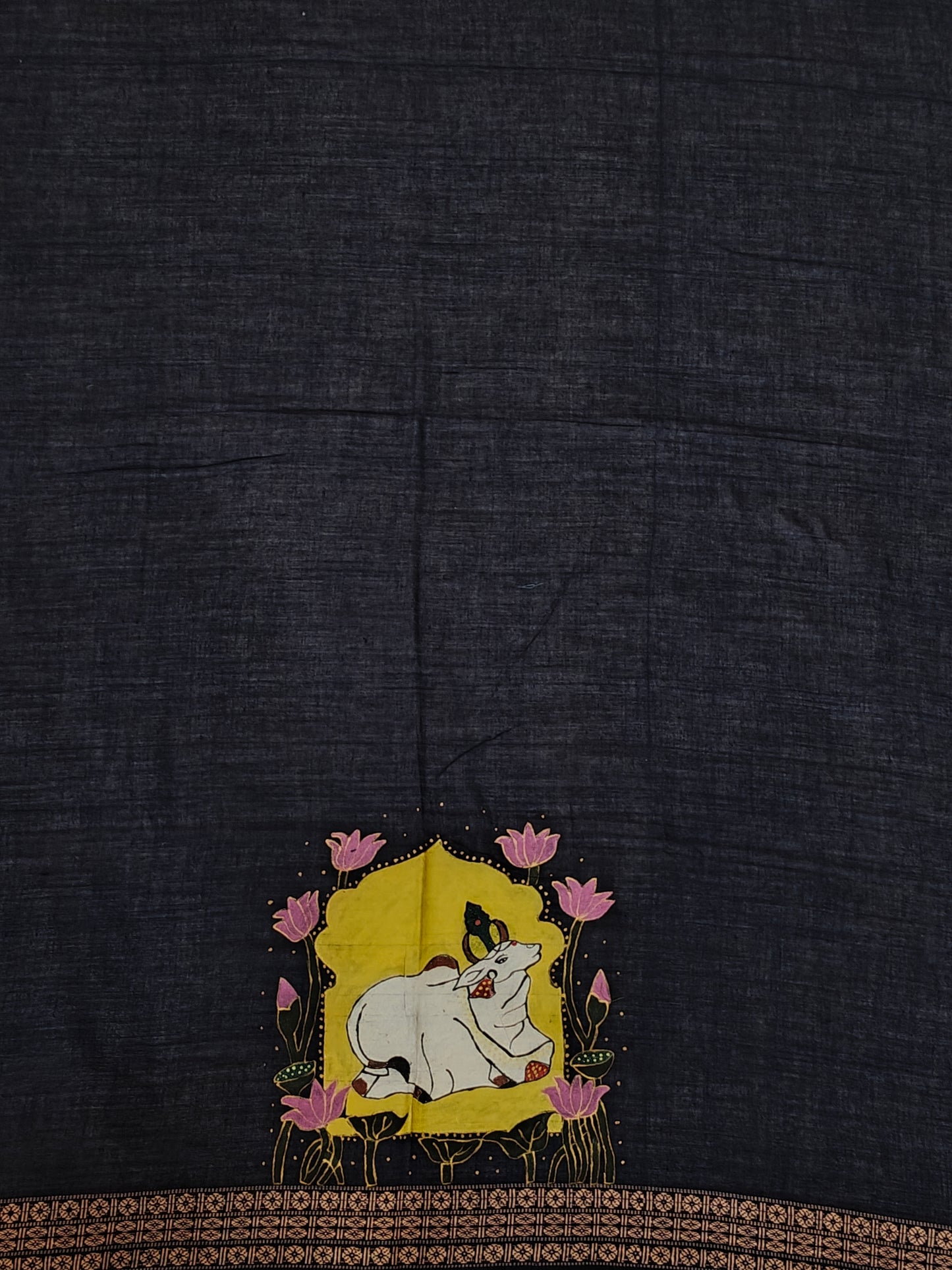 Hand crafted unstitched blouse fabrics on handloom cotton base - Hand painted / embroidered - click to see designs and colors