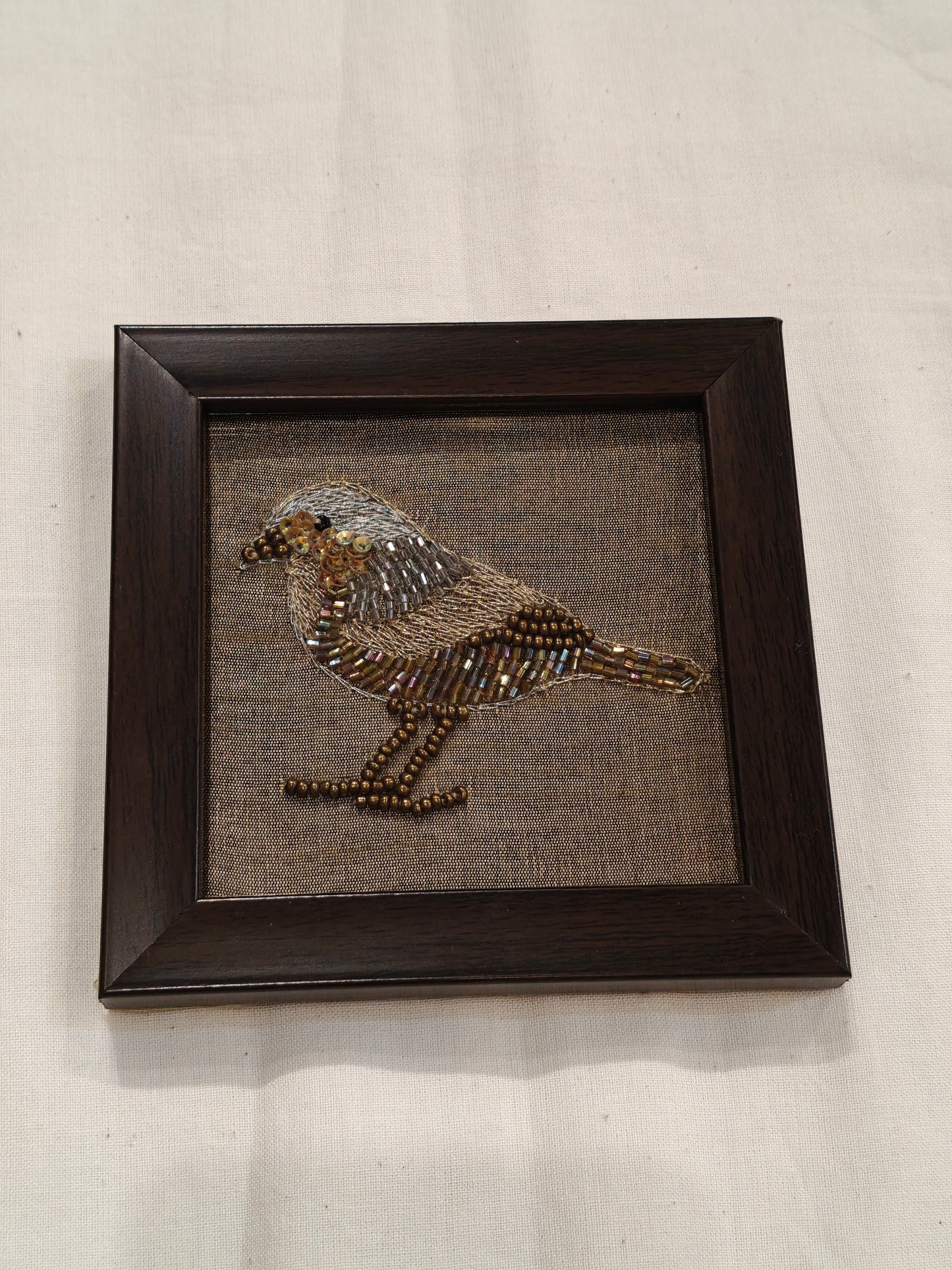 Birds hand embroidered coasters / decor