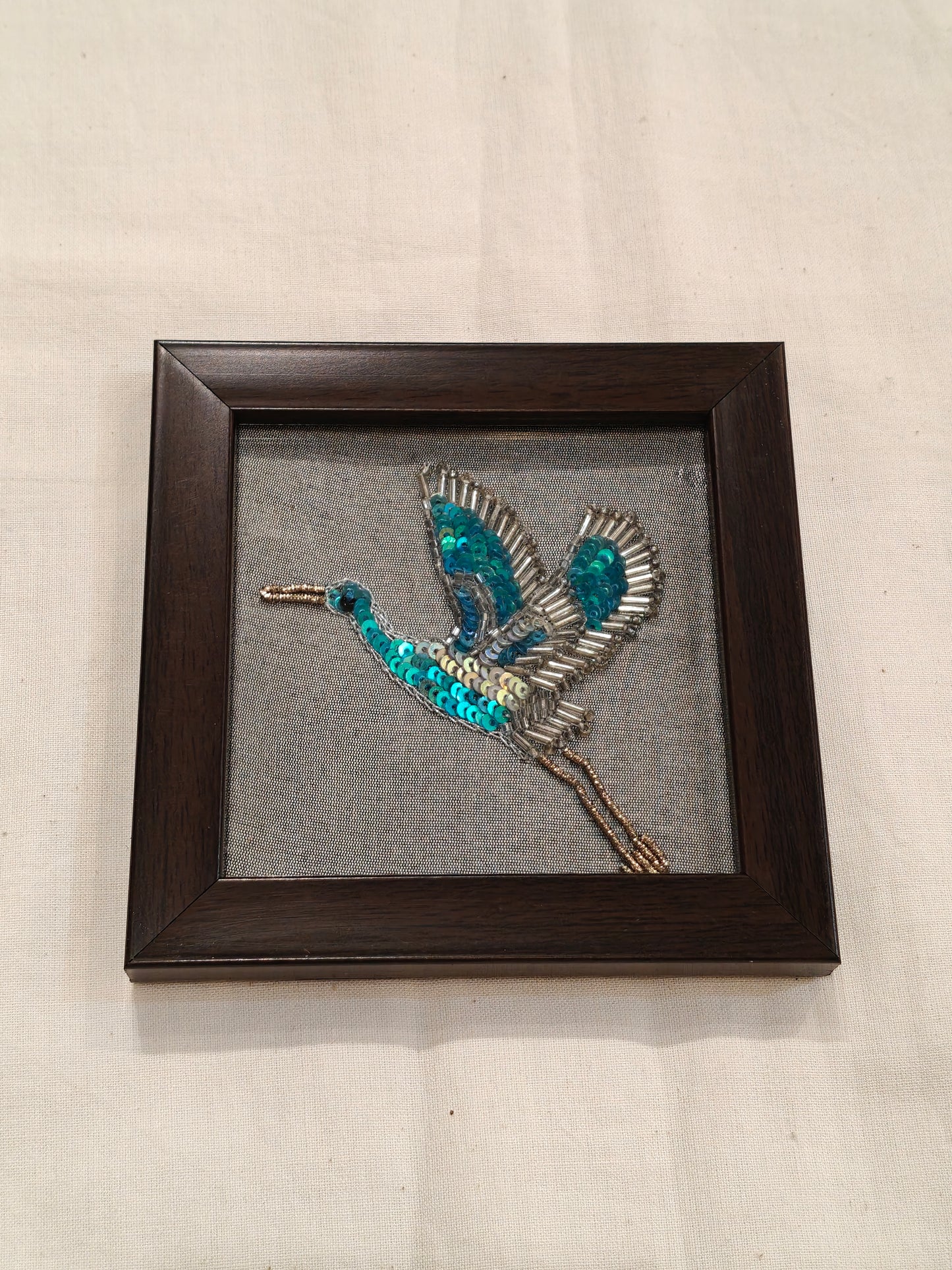 Birds hand embroidered coasters / decor