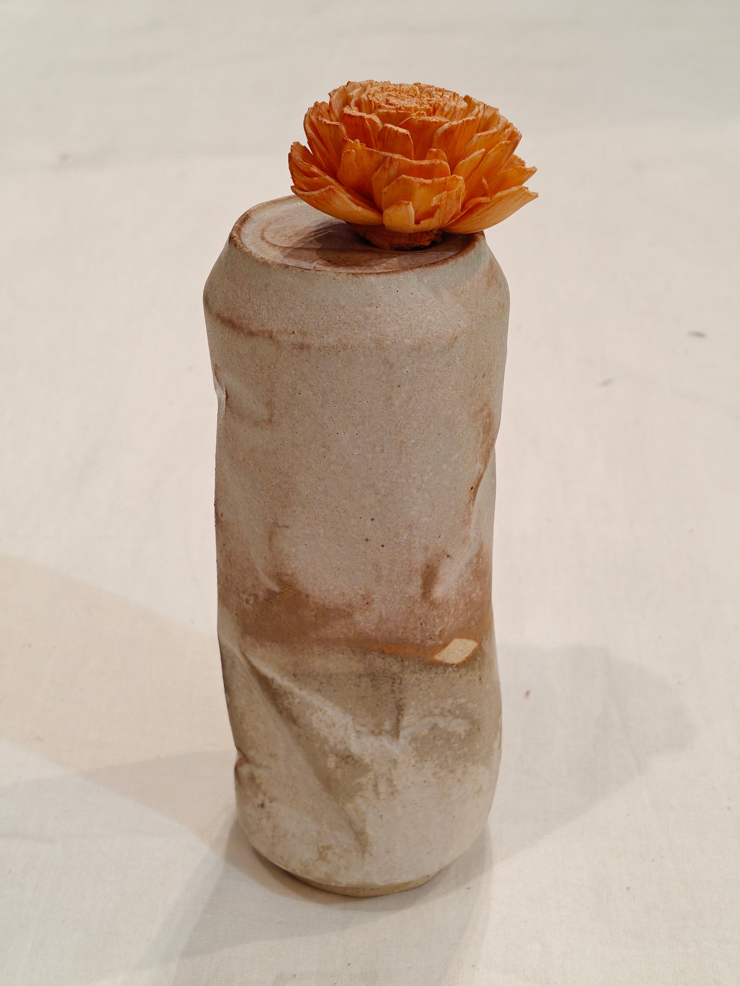 Crushed cool drink / beer can look alike - Handcrafted vase / decor / organizer