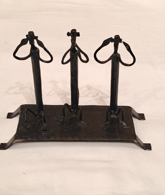 3 Monkeys of Gandhi ji - quirky handcrafted wrought iron decor