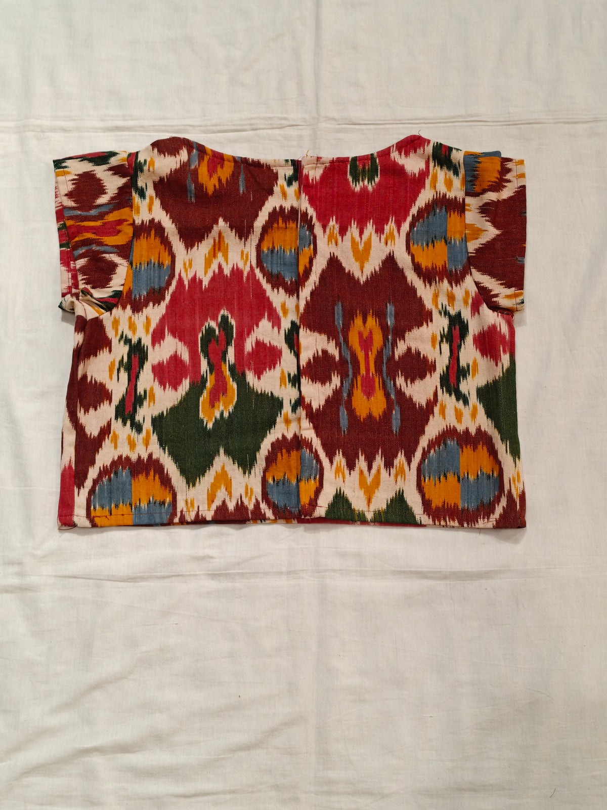 Ikat handloom cotton short sleeves blouse
