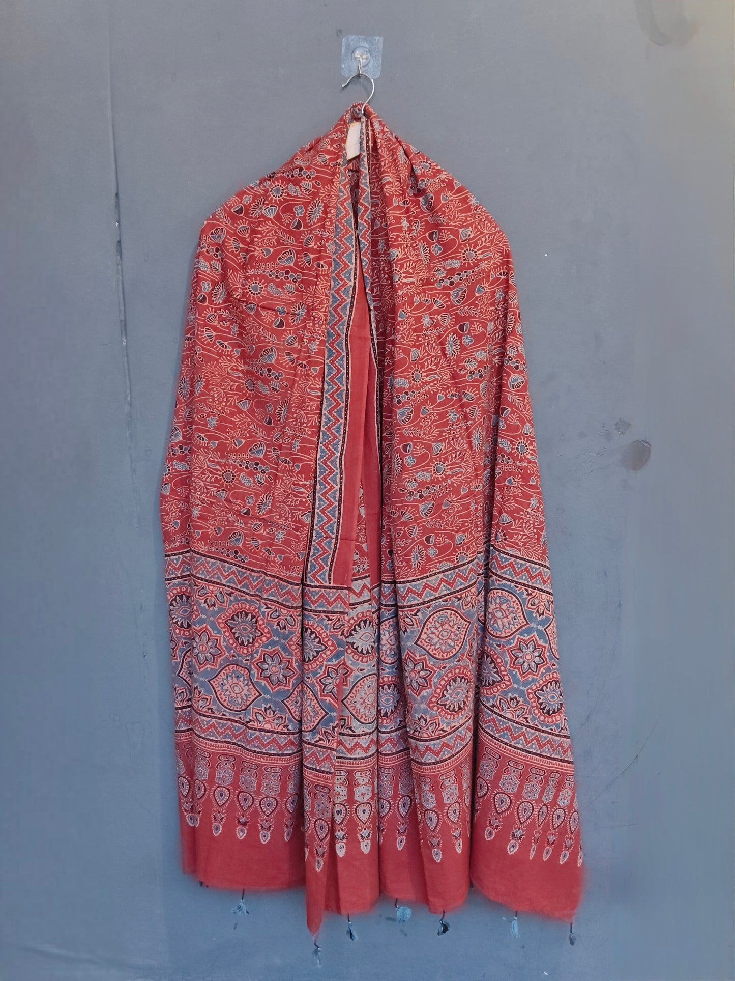 Ajrakh hand block printed cotton dupattas - colour n designs options available