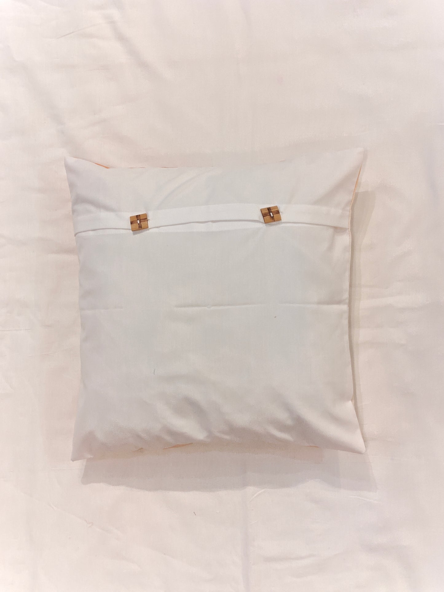Orange tie and dye cotton cushion cover