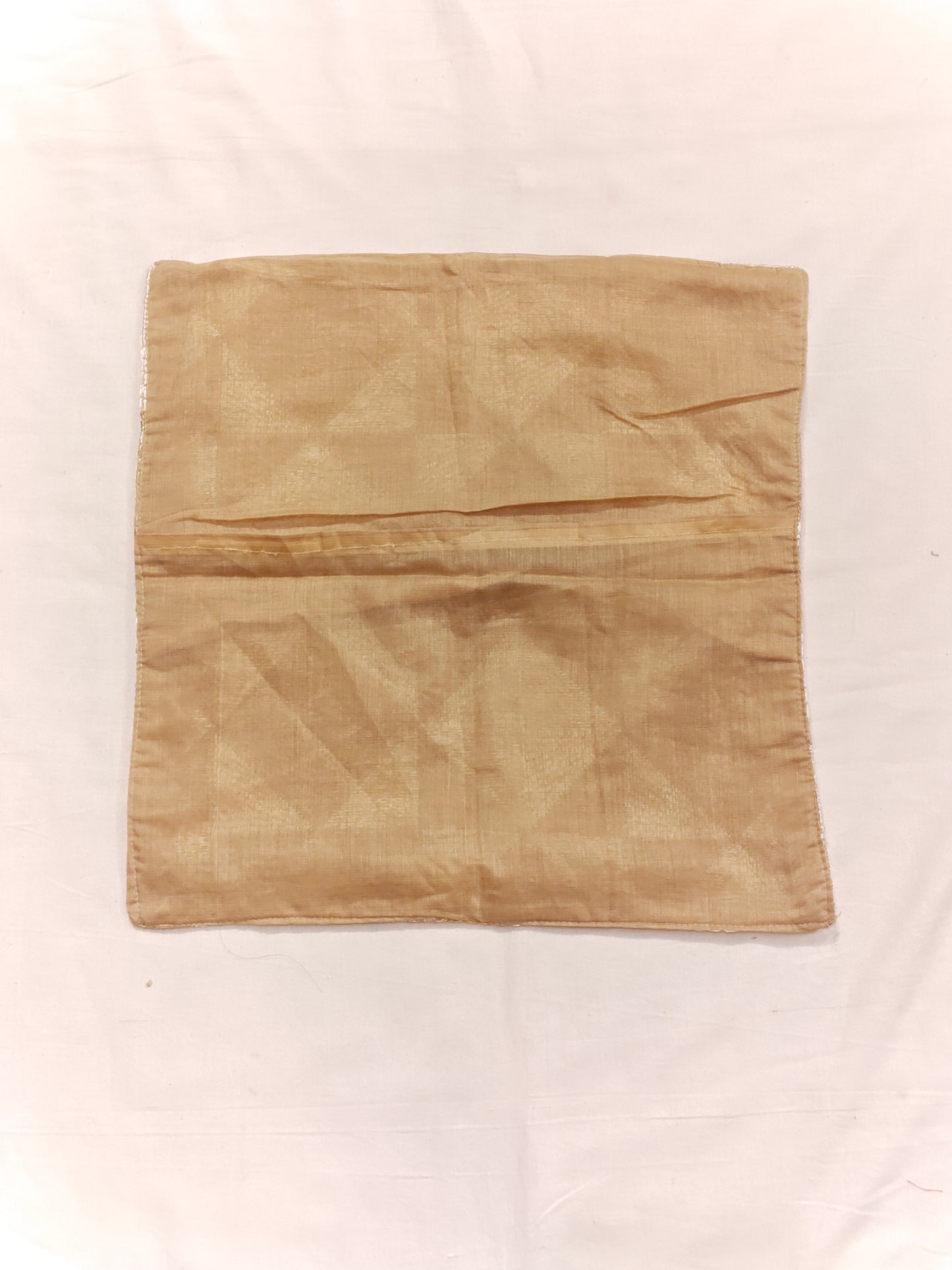Gold and silver Phulkari embroidered cushion cover