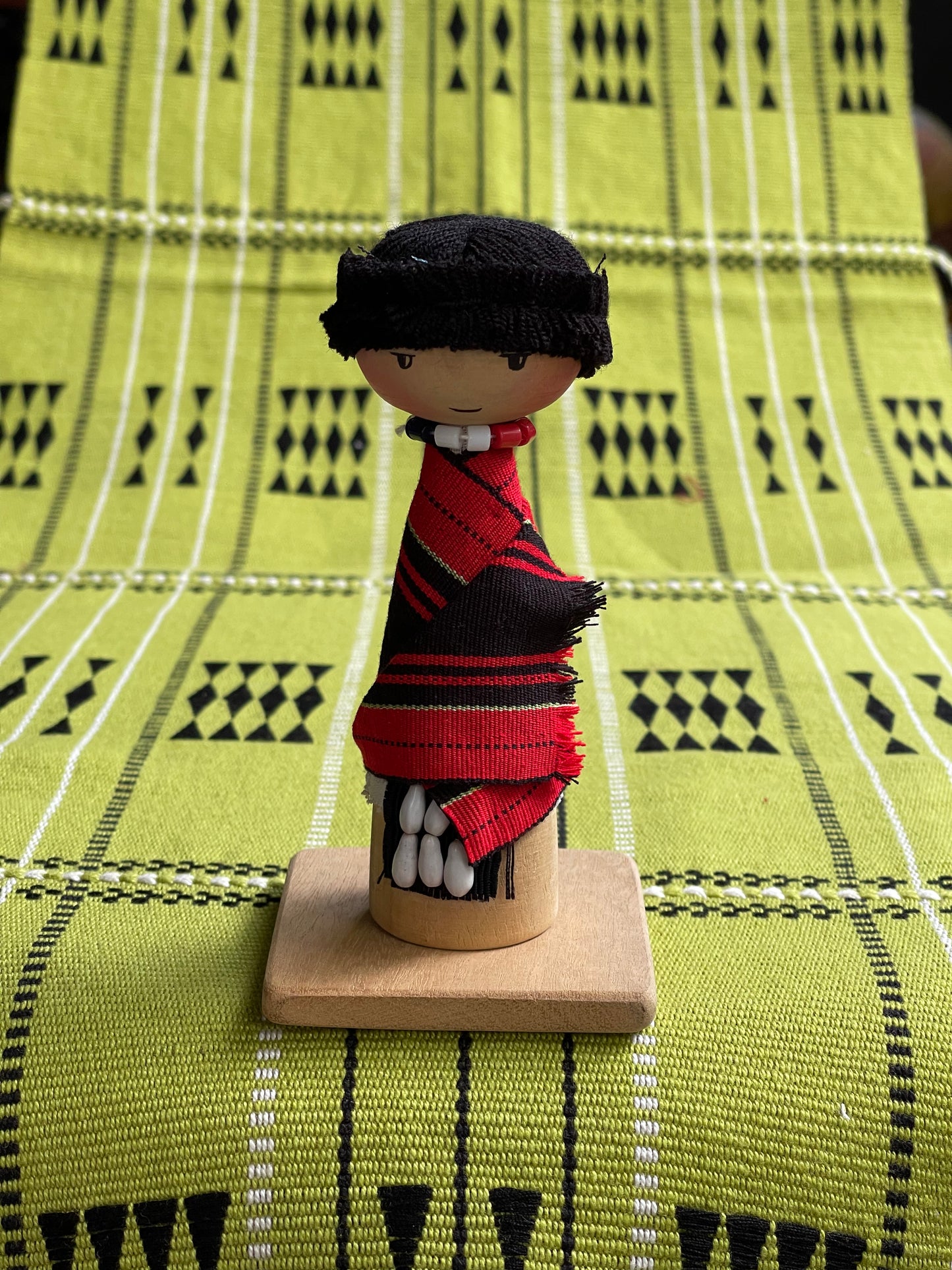 Wooden handmade Nagaland tribe doll - boy