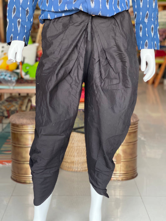 Black cotton afghan / dhoti pants