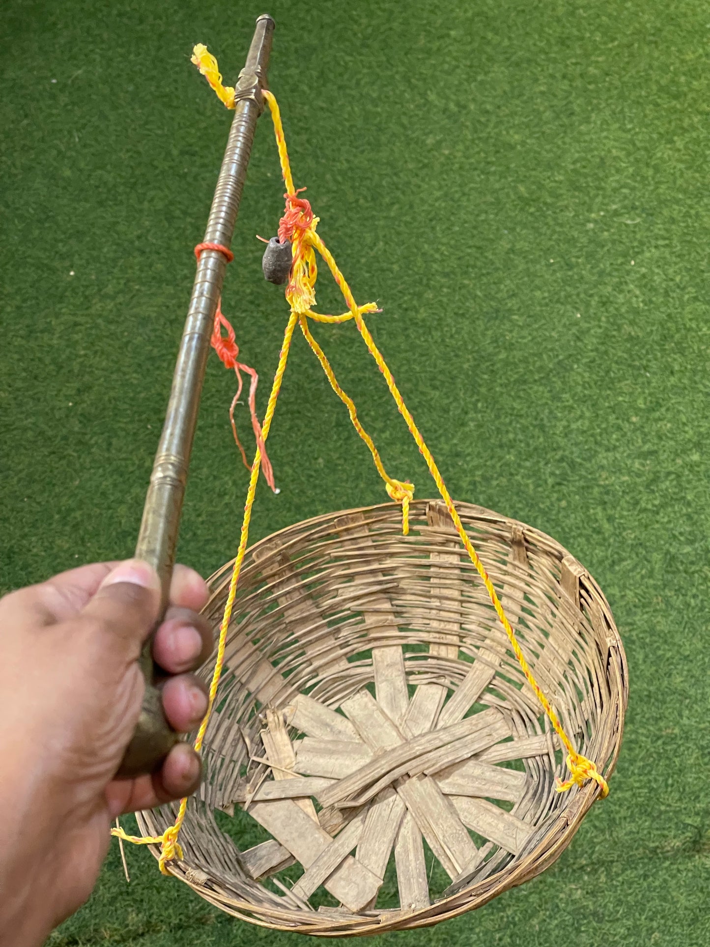 Brass unique tribal weighing rod