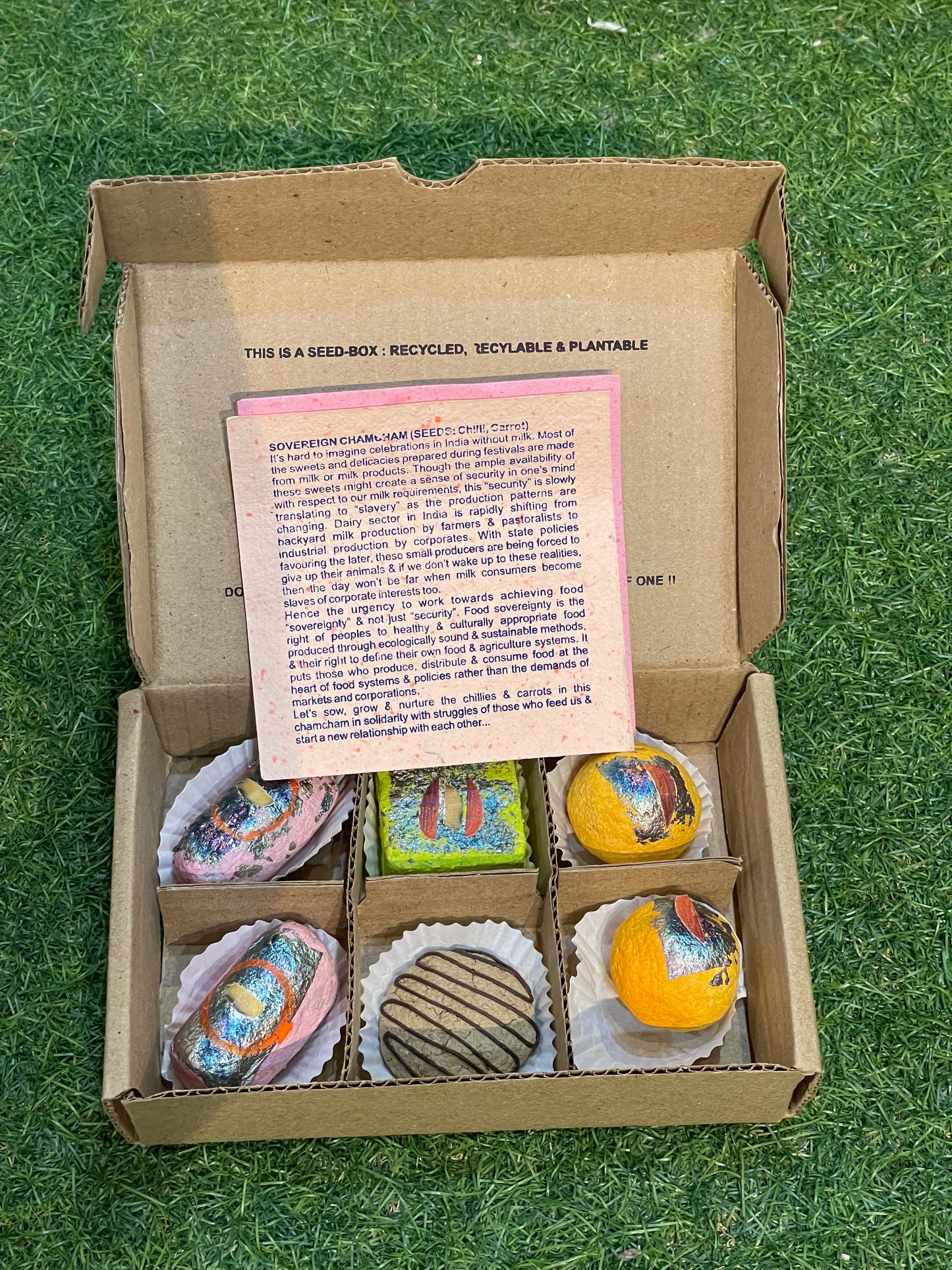 Eco friendly healthy plantable seed sweets - set of 6