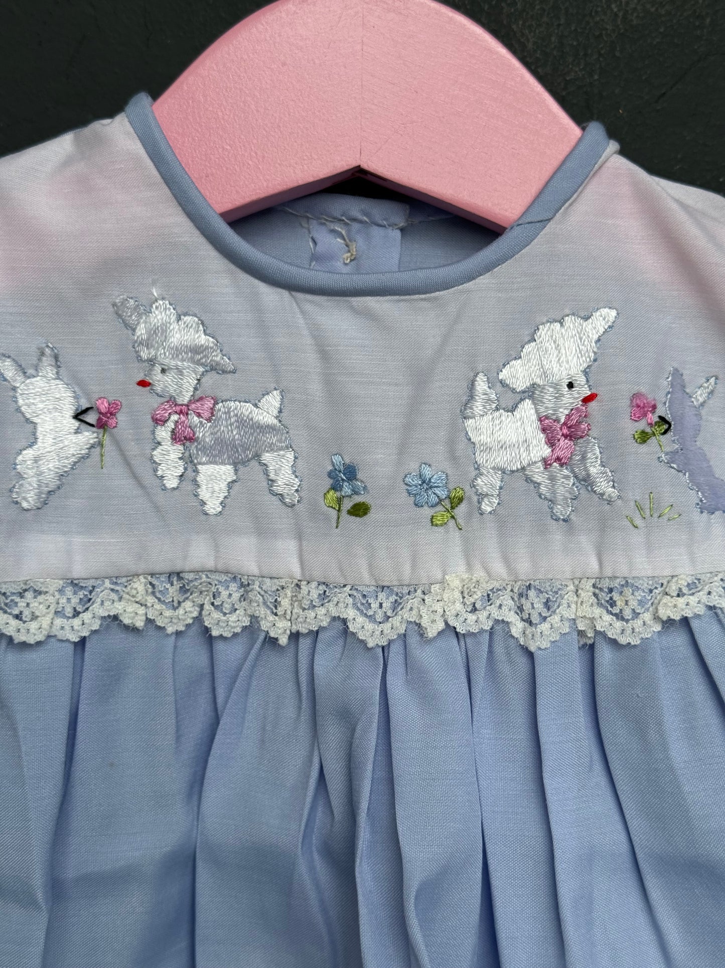 New born baby girl embroidered vintage look frocks