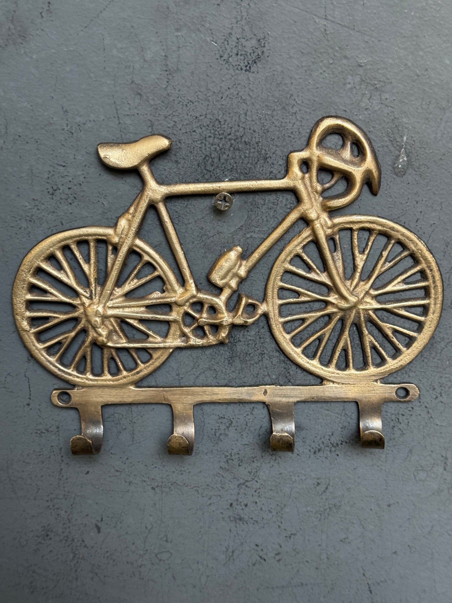 Bicycle - Brass key / coat hanger