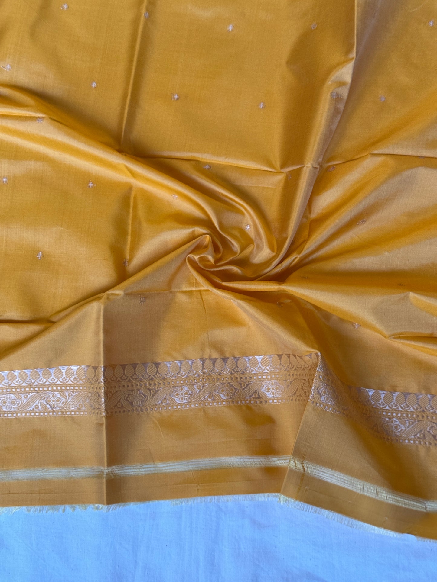 Pure katan silk handwoven unstitched blouse piece - multiple designs available